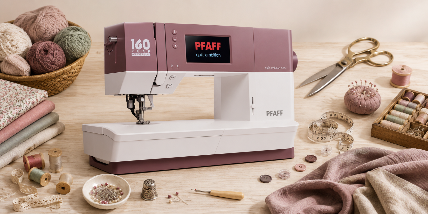 Haushaltsnaehmaschine PFAFF quilt ambition 635 (teilweise mit KI generiert)